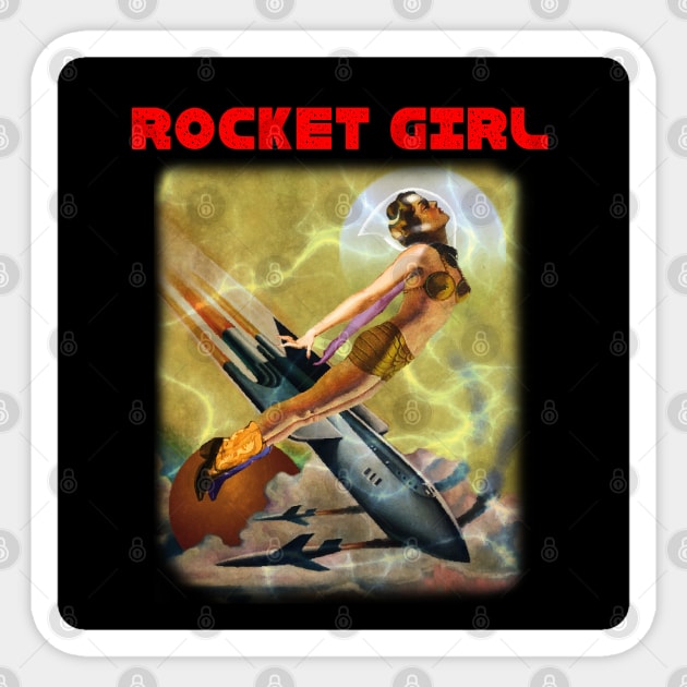 Rocket Girl Sticker by MichaelaGrove